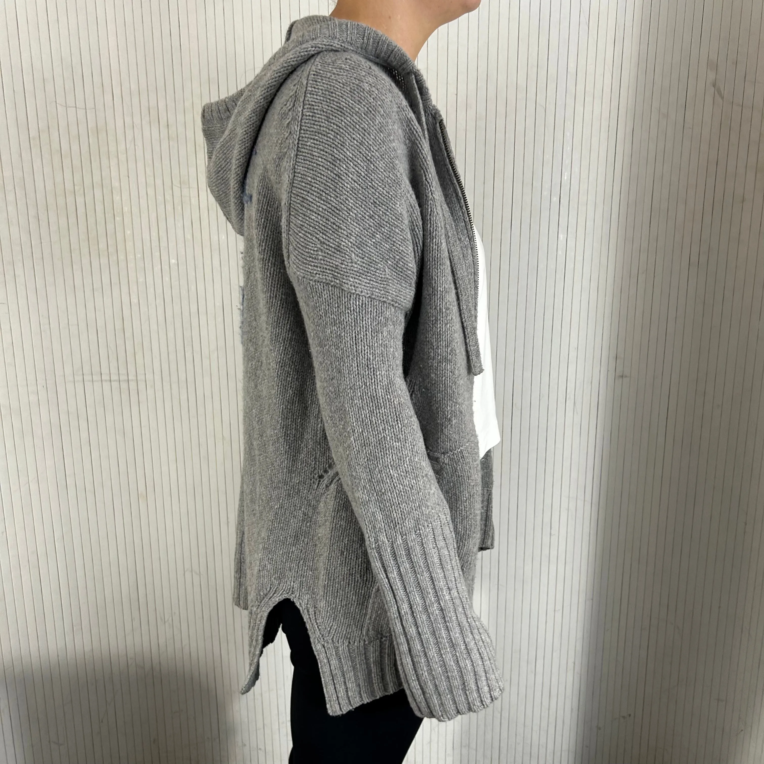 Zadig & Voltaire 380 Grey Wool & Alpaca Knit Salma Cardigan XS/S/M/L