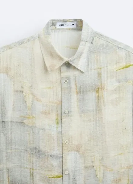 ZARA  |Tie-dye Short Sleeves Shirts